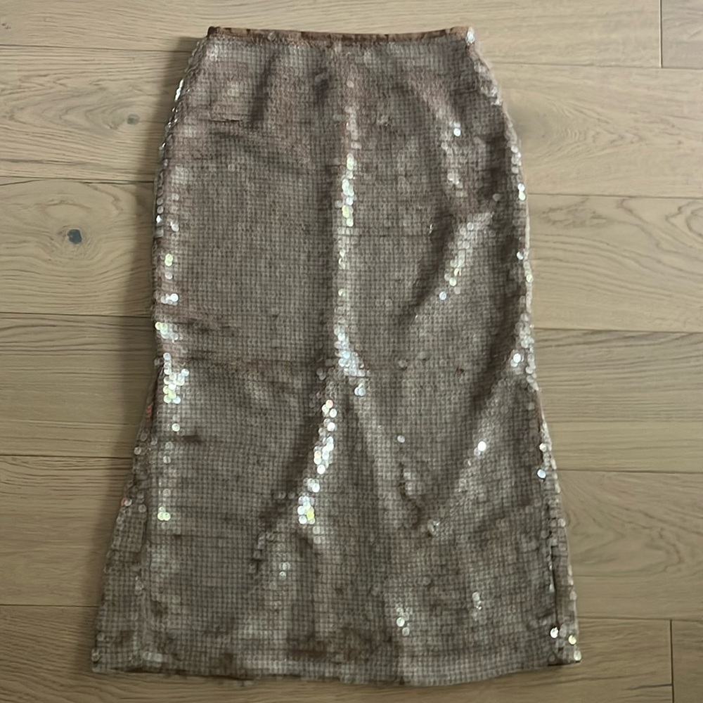 NWT Madewell 00 sequin midi skirt
